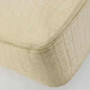 Salvatore Ferragamo Gancini Shoulder Bag Leather Beige Gold Auth ka4133-9