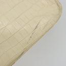 Salvatore Ferragamo Gancini Shoulder Bag Leather Beige Gold Auth ka4133-10