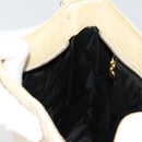 Salvatore Ferragamo Gancini Shoulder Bag Leather Beige Gold Auth ka4133-20