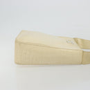 Salvatore Ferragamo Gancini Shoulder Bag Leather Beige Gold Auth ka4133-3