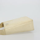 Salvatore Ferragamo Gancini Shoulder Bag Leather Beige Gold Auth ka4133-4