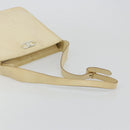 Salvatore Ferragamo Gancini Shoulder Bag Leather Beige Gold Auth ka4133-7