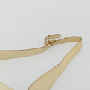 Salvatore Ferragamo Gancini Shoulder Bag Leather Beige Gold Auth ka4133-8