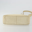 Salvatore Ferragamo Gancini Shoulder Bag Leather Beige Gold Auth ka4133-5