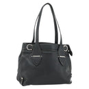 Salvatore Ferragamo Tote Bag Leather Black Silver Auth ka4136-1