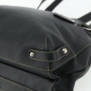 Salvatore Ferragamo Tote Bag Leather Black Silver Auth ka4136-9