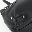 Salvatore Ferragamo Tote Bag Leather Black Silver Auth ka4136-14