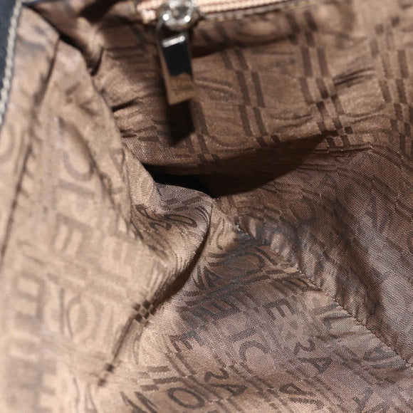 Salvatore Ferragamo Tote Bag Leather Black Silver Auth ka4136