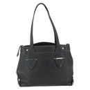 Salvatore Ferragamo Tote Bag Leather Black Silver Auth ka4136-2