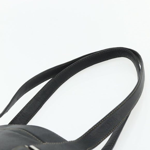 Salvatore Ferragamo Tote Bag Leather Black Silver Auth ka4136