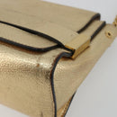 Chloe Chain Shoulder Bag Leather Gold Auth ka4137A-10