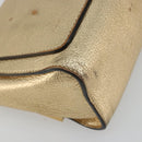 Chloe Chain Shoulder Bag Leather Gold Auth ka4137A-13