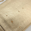 Chloe Chain Shoulder Bag Leather Gold Auth ka4137A-14