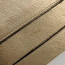 Chloe Chain Shoulder Bag Leather Gold Auth ka4137A-15