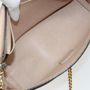 Chloe Chain Shoulder Bag Leather Gold Auth ka4137A-18