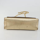 Chloe Chain Shoulder Bag Leather Gold Auth ka4137A-9