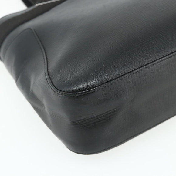 GUCCI Hand Bag Leather Black Silver 73983 Auth ka4138