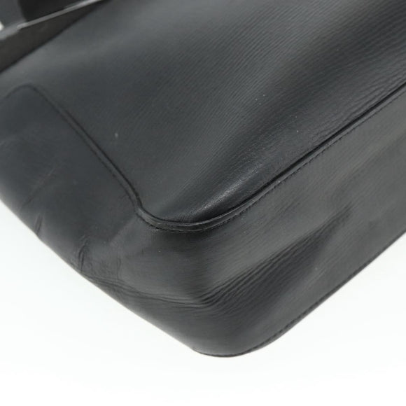 GUCCI Hand Bag Leather Black Silver 73983 Auth ka4138