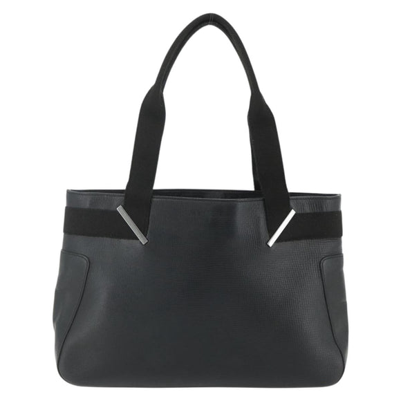 GUCCI Hand Bag Leather Black Silver 73983 Auth ka4138