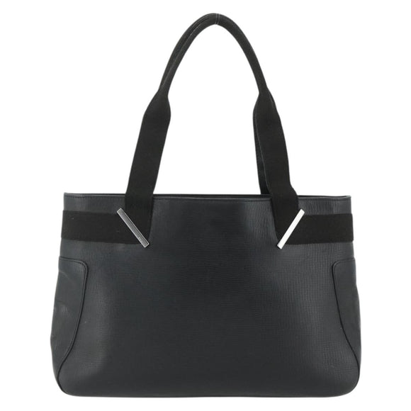 GUCCI Hand Bag Leather Black Silver 73983 Auth ka4138