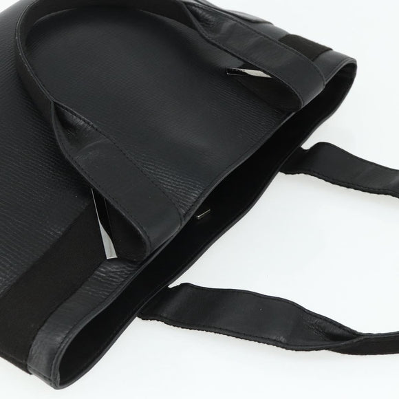 GUCCI Hand Bag Leather Black Silver 73983 Auth ka4138