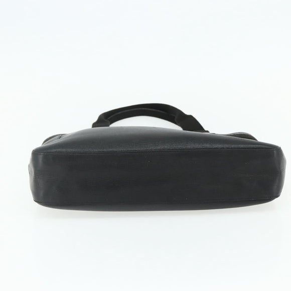 GUCCI Hand Bag Leather Black Silver 73983 Auth ka4138