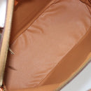 CELINE Macadam Canvas Hand Bag PVC Leather Brown Gold Auth ka4139-16