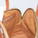 CELINE Macadam Canvas Hand Bag PVC Leather Brown Gold Auth ka4139-17