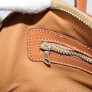 CELINE Macadam Canvas Hand Bag PVC Leather Brown Gold Auth ka4139-19