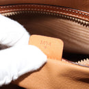 CELINE Macadam Canvas Hand Bag PVC Leather Brown Gold Auth ka4139-21