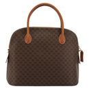 CELINE Macadam Canvas Hand Bag PVC Leather Brown Gold Auth ka4139-3