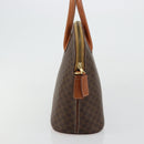 CELINE Macadam Canvas Hand Bag PVC Leather Brown Gold Auth ka4139-5