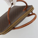 CELINE Macadam Canvas Hand Bag PVC Leather Brown Gold Auth ka4139-6