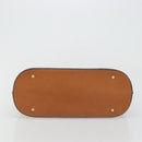CELINE Macadam Canvas Hand Bag PVC Leather Brown Gold Auth ka4139-9