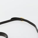 Salvatore Ferragamo Gancini Hand Bag Leather 2way Black Gold Auth ka4140-10