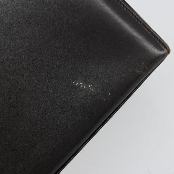 Salvatore Ferragamo Gancini Hand Bag Leather 2way Black Gold Auth ka4140