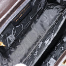 Salvatore Ferragamo Gancini Hand Bag Leather 2way Black Gold Auth ka4140-20