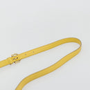 Salvatore Ferragamo Gancini Hand Bag Leather 2way Beige Yellow Auth ka4143A-10