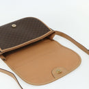 CELINE Macadam Canvas Shoulder Bag PVC Leather Brown Gold Auth ka4144-10