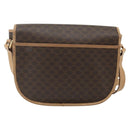 CELINE Macadam Canvas Shoulder Bag PVC Leather Brown Gold Auth ka4144-2