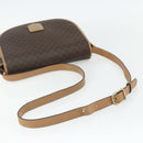 CELINE Macadam Canvas Shoulder Bag PVC Leather Brown Gold Auth ka4144-7