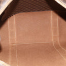 CELINE Macadam Canvas Tote Bag PVC Leather Brown Gold Auth ka4146-11