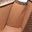 CELINE Macadam Canvas Tote Bag PVC Leather Brown Gold Auth ka4146-19