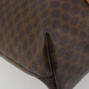 CELINE Macadam Canvas Tote Bag PVC Leather Brown Gold Auth ka4149-14