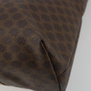 CELINE Macadam Canvas Tote Bag PVC Leather Brown Gold Auth ka4149-15