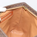 CELINE Macadam Canvas Tote Bag PVC Leather Brown Gold Auth ka4149-20