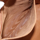 CELINE Macadam Canvas Tote Bag PVC Leather Brown Gold Auth ka4149-11