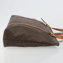 CELINE Macadam Canvas Tote Bag PVC Leather Brown Gold Auth ka4149-3