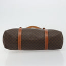 CELINE Macadam Canvas Tote Bag PVC Leather Brown Gold Auth ka4149-5