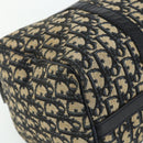 Christian Dior Trotter Canvas Boston Bag Navy Silver Auth ka4152-14